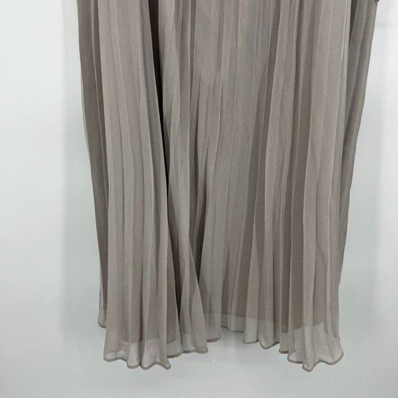 ASOS Dress Gray Pleated Cami Midi Sleeveless Drawstring NWT - Picture 6 of 11